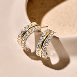 Triple Band Zirkonia Hoops