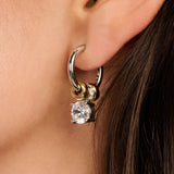 Zirkonia Charm Hoops