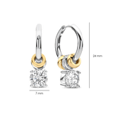 Zirkonia Charm Hoops