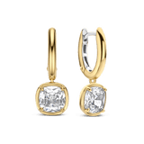 Zirkonia Cushion Hoops Goudkleurig
