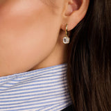 Zirkonia Cushion Hoops Goudkleurig