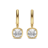 Zirkonia Cushion Hoops Goudkleurig