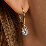 Classic Vierkante Zirkonia Hoops Goudkleurig
