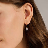 Classic Vierkante Zirkonia Hoops Goudkleurig