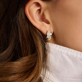 Contrast Twisted Zirkonia Oorbellen