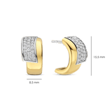 Contrast Twisted Zirkonia Oorbellen