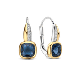 Blauwe Cushion Hoops
