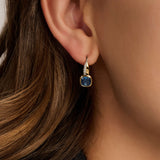 Blauwe Cushion Hoops