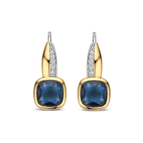 Blauwe Cushion Hoops