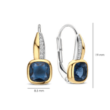 Blauwe Cushion Hoops