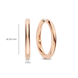 Classic Rosé Oversized Hoops 25mm