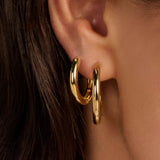 Classic Goudkleurige Oversized Hoops 25mm