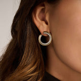 Ronde Zirkonia hoops goudkleurig