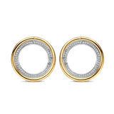 Ronde Zirkonia hoops goudkleurig