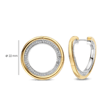 Ronde Zirkonia hoops goudkleurig