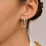 Tricolor Zirkonia Crossover Cirkel Hoops