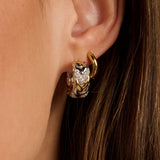 Vintage Zirkonia Schakel Hoops