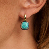Turqoise Zirkonia Cushion Hoops