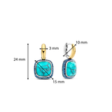 Turqoise Zirkonia Cushion Hoops