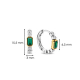 Baguette Tennis Hoops 15mm