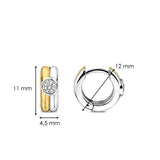 Double Ring Hoops met steen