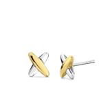 Bicolor Cross Oorbellen