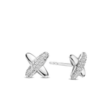 Zirkonia Cross Oorbellen