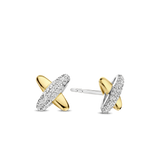 Zirkonia Cross Oorbellen