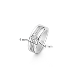 Triple Band Ring met steen