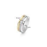 Triple Band Ring met steen