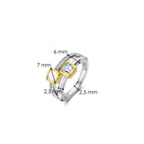 Double Cushion Zirkonia Ring