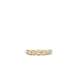 Vierkante Zirkonia Tennis Ring