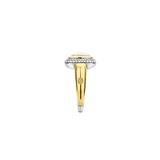 Zirkonia Cushion Ring met parel