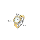 Zirkonia Cushion Ring met parel