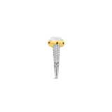 Zirkonia Cushion Ring met parel