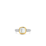 Zirkonia Cushion Ring met parel
