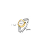 Zirkonia Cushion Ring met parel