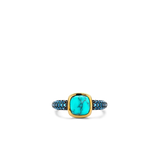 Turqoise Zirkonia Cushion Ring