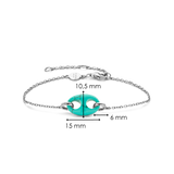 Coffee Bean Turqoise Armband