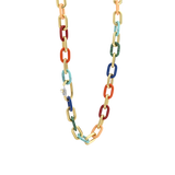 Multicolour Schakel Statement Ketting