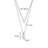 Ketting met parel en zirkonia