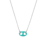 Coffee Bean Turqoise Ketting