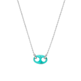 Coffee Bean Turqoise Ketting