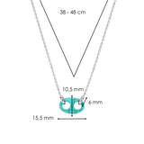 Coffee Bean Turqoise Ketting