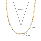 Vintage Zirkonia Schakel Ketting