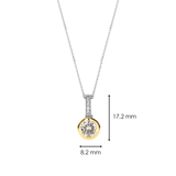 Classic Ronde Zirkonia Ketting met hanger
