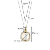 Zirkonia Cushion Parel ketting met hanger