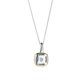 Turqoise Cushion Ketting met hanger