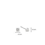 Classic Zirkonia Oorbellen 4mm