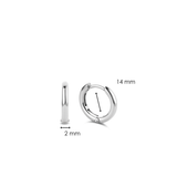 Classic Zilveren Kleine Oorringen 14mm